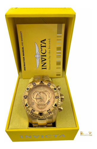 Relógio Invicta Excursion Banhado Ouro 100% Original