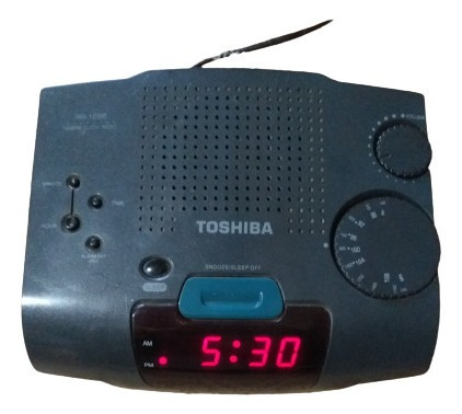 Rádio Relógio Toshiba Rr-1266 Despertador Am Fm Raridade////