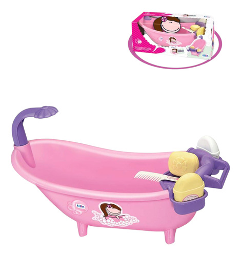 Banheira Para Dar Banho Em Boneca Bebe Reborn E Acessórios 