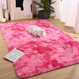 Alfombra Rosa Para Dormitorio De Niñas, Alfombras Peludas Pa