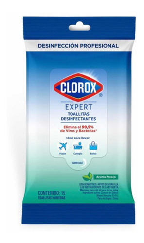 Toallitas Desinfectantes Clorox Expert Aroma Fresco X 15und