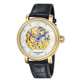 Reloj De Pulsera Earnshaw Hombre Longcase Elegante Correa Sovereign Gold