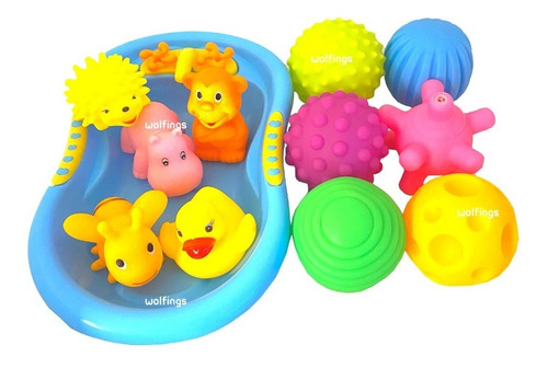 Juego Baño Pelotas Animales Animalitos Chifle Bañadera Bebe