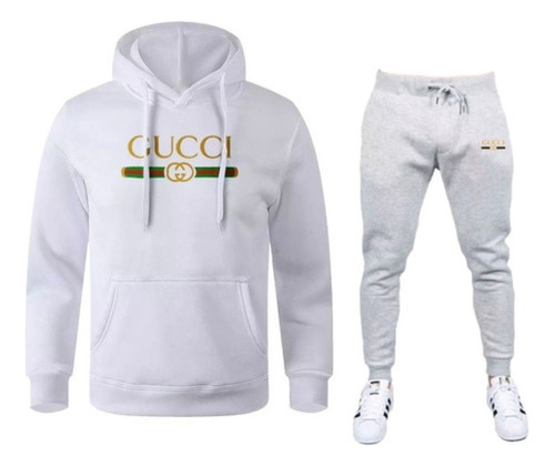 Conjunto Moletom Flanelado Gucci Calça + Blusa Lançamento