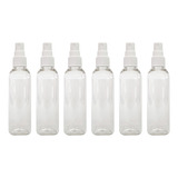 6 Frascos Spray Borrifador Cilindrico Alto 100ml