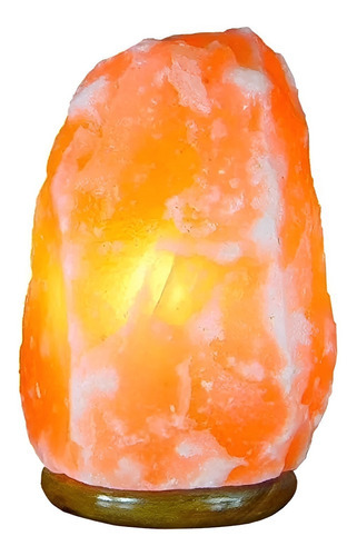 Lampara Sal Del Himalaya Piedra Decoracion Color De La Estructura Naranja Color De La Pantalla Naranja