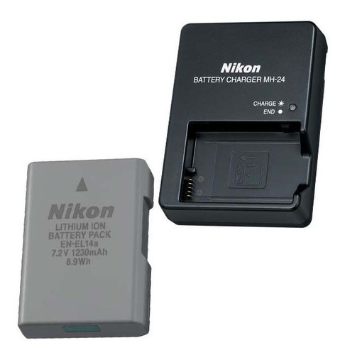 Combo Cargador Para Nikon Mh24 Y Batería Para Nikon En-el14a