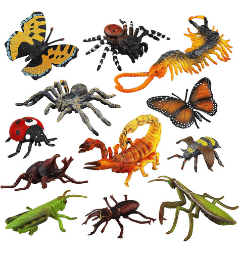 Toymany 12pcs Figuras De Insectos Realistas Juguetes - Figur