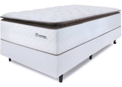 Cama Box Solteirão Molas Ensacadas 97x203cm Premium Sleep Bf Colchões