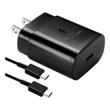 Cargador Super Fast Charge 45w + Cable Tipo C A C Samsung 