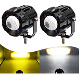 Focos Led Para Motocicleta De 30 W, De Doble Color, Color