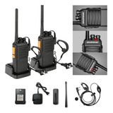 2 Radios Baofeng Bf-868 Walkie Talkie Uhf Con Manos Libres