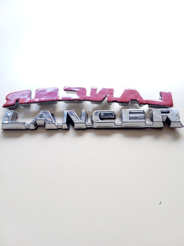 Emblema En Letras Lancer Cromadas Para Mitsubishi Lancer  Foto 3