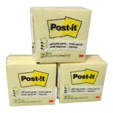 Kit 3 Post-it Pop Up Bloco 76x76 Amarelo C /4 Blocos 100fls 