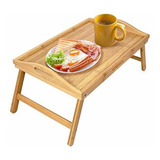 Greenco Mesa De Desayuno De Bamb Plegable, Escritorio Para