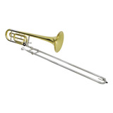 Trombone De Vara Com Rotor Tb 200vr Laqueado Dourado Com Ca