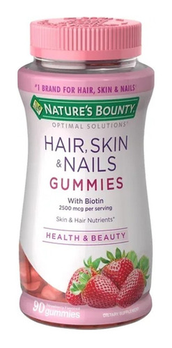 Spring Valley Hair, Skin & Nails Gummies 90 Biotina 2500mcg