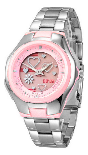 Reloj Dama G-force Lady Love Dual Acero Al206 + Estuche