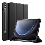 Funda Con Porta Lapiz Para Galaxy Tab S9 Fe Plus 12.4 Negro