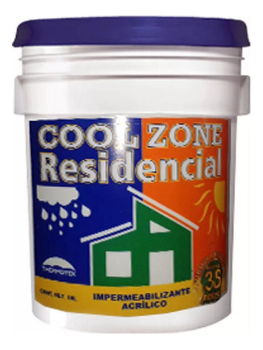 Impermeabilizante 5 Años 18 Lt Rojo Cool Zone Residencial