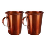 2 Canecas Moscow Mule Alumínio Pintado Linha Premium 350ml