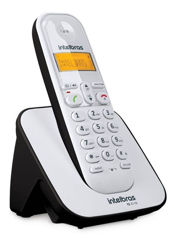 Telefone Sem Fio Digital Ts 3110 Branco E Preto Intelbras