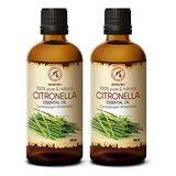 Aceite Esencial De Citronella 3.4 Fl Oz (100ml) - Botella De