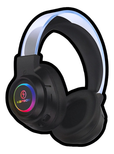 Fone Bluetooth Sem Fio Over-ear Tws 5.0 Led Rgb Usbc Sd Mic Cor Preto