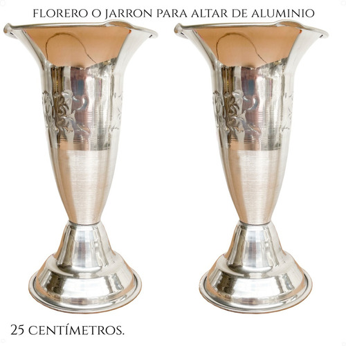 Floreros O Jarrones 25 Cm Para Altar 2 Piezas