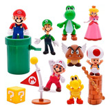 Figura Super Mario Bros Set X 12 Piezas + Obsequio