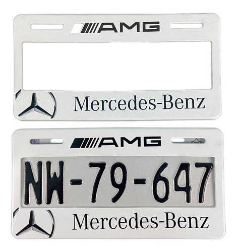 Par De Marcos Portaplacas Mercedes Benz B Tipo Europeo Ancho