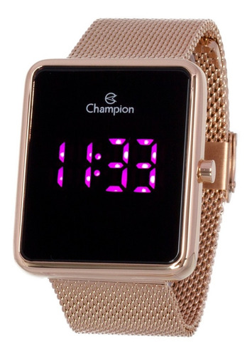 Relógio Champion Unissex Digital Led Lilas Ch40080h Rose 