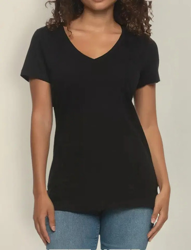 Jezebel Playera Casual Comoda Suave Cuello V Para Dama,  | Meses sin interés