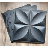 Revestimento Preto Placa 3d Pvc 01 Unid Folhas 50x50