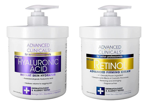 Advanced Clinicals. Retinol + Ácido Hialurónico 