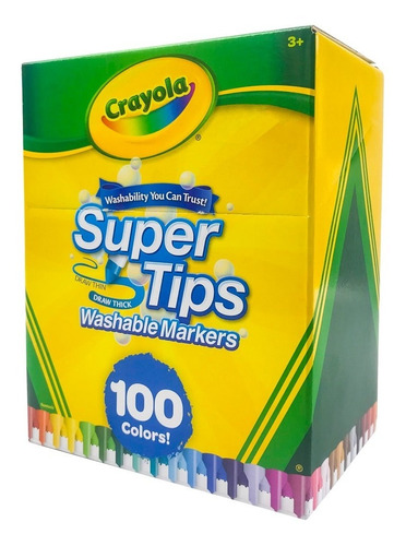 Crayola Super Tips 100 Plumones De Colores Diferentes Nuevos