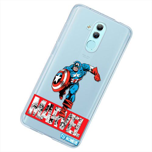 Funda Para Huawei Capitán América Marvel Con Tu Nombre