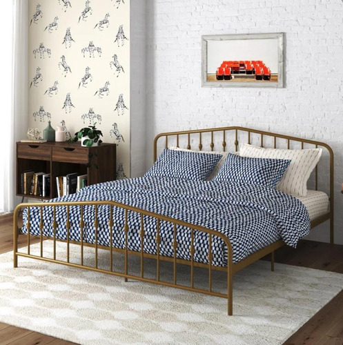 Base De Cama King Size Bushwick Dorada