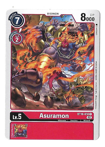 Digimon Ccg Asuramon - Common Bt10 Frete Incluso