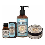 Aceite + Cera Grande + Shampoo Para Barba Sir Fausto Barber