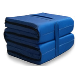 Colchoneta Modular Plegable Azul De Camping Grande 180x60x5 