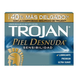 Carterita Porta Condones Trojan Piel Desnuda 3 Condones