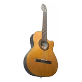 Guitarra Clasica Torralba Modelo 29kec C/eq Corte 1/2 Caja Color Naturral Media Caja