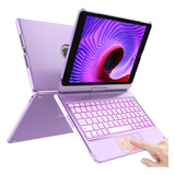 Funda C/teclado Hotlife Para iPad 9g/8g/7g 10.2 Touch/purple