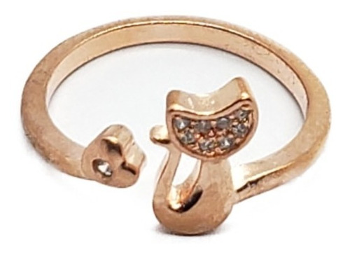 Anillo De Gato Ajustable Oro Rosa Laminado Y Envio Gratis 