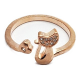 Anillo De Gato Ajustable Oro Rosa Laminado Y Envio Gratis 