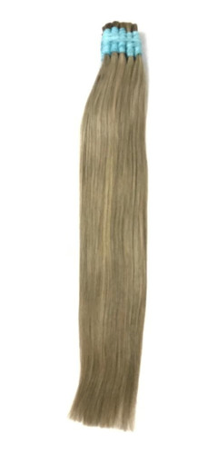 Cabelo Humano Para Mega Hair Loiro Mesclado Cinza 75cm 100g