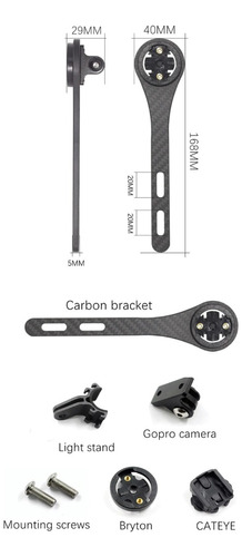 Soporte Manubrio Integrado 2 Pernos Bicicleta Carbono Garmin