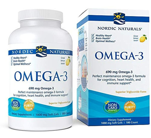 Suplemento De Omega-3 De Limón De Nordic Naturals, 03760, De