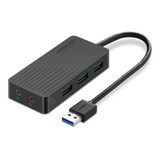 Ugreen Concentrador Usb 3.0 De 3 Puertos Usb, Tarjeta De Son